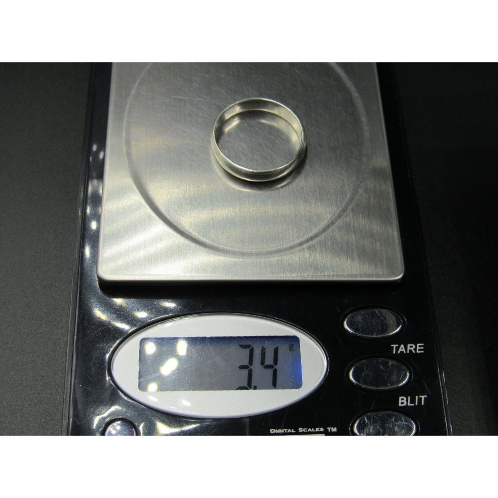 Size 9.75 Sterling Silver Basic Plain Band Ring V… - image 7